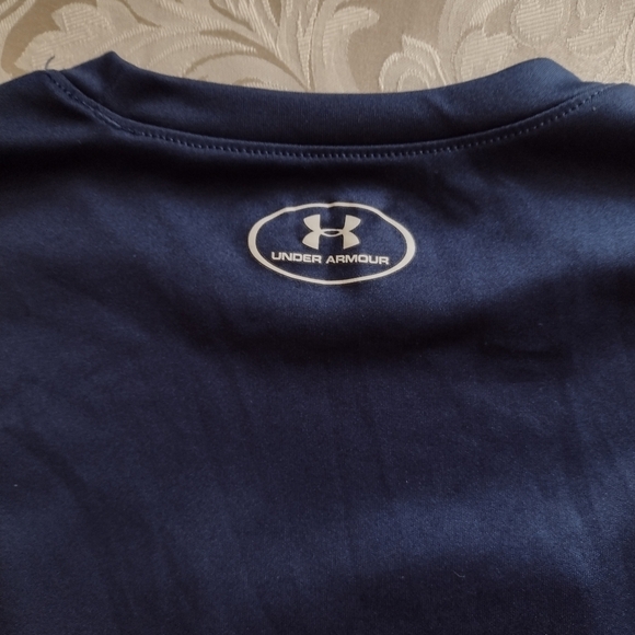 Under Armour Boys Navy Heat-Gear Long Sleeve - Picture 5 of 8